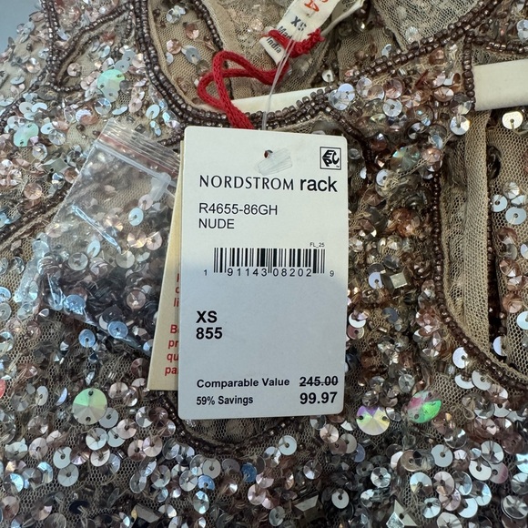 NWT Raga Anshula Mini cocktail sequin gold sparkly dress XS - Picture 6 of 7